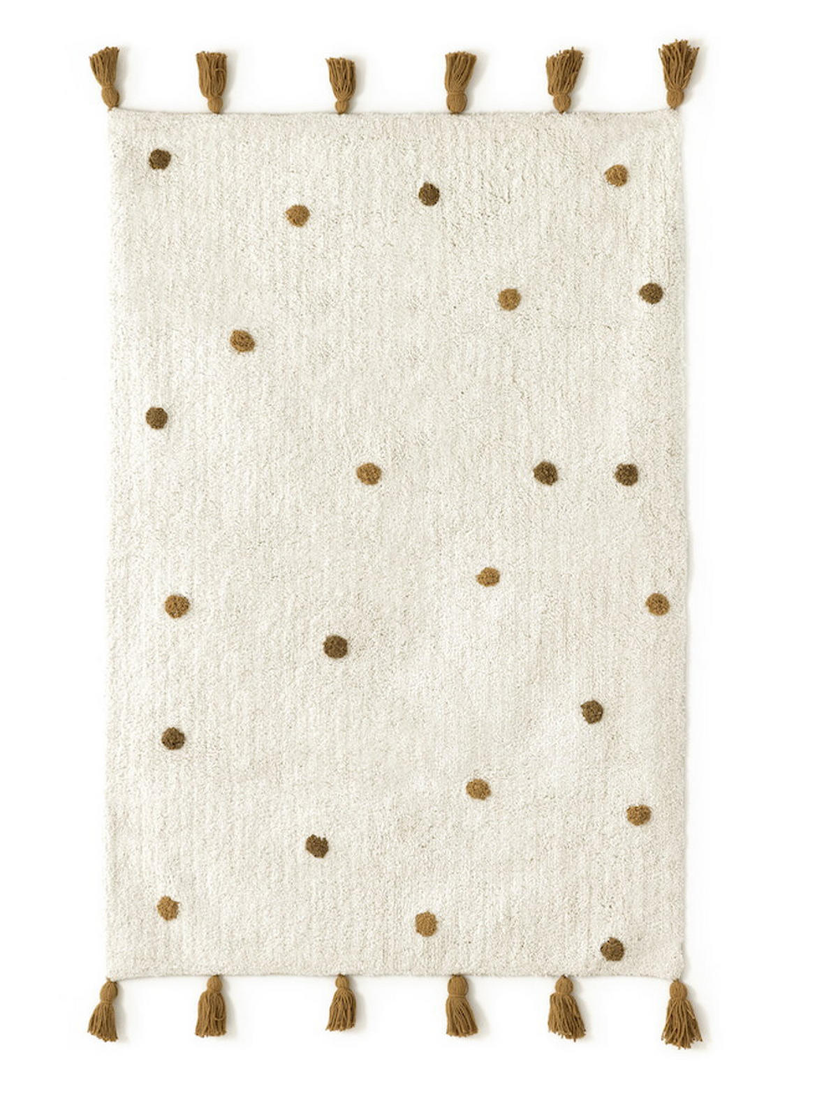TEPPICH Little-dots Senf 100 cm x 150 cm - Dunkelgelb, Textil (100/150cm) - Kenay Home