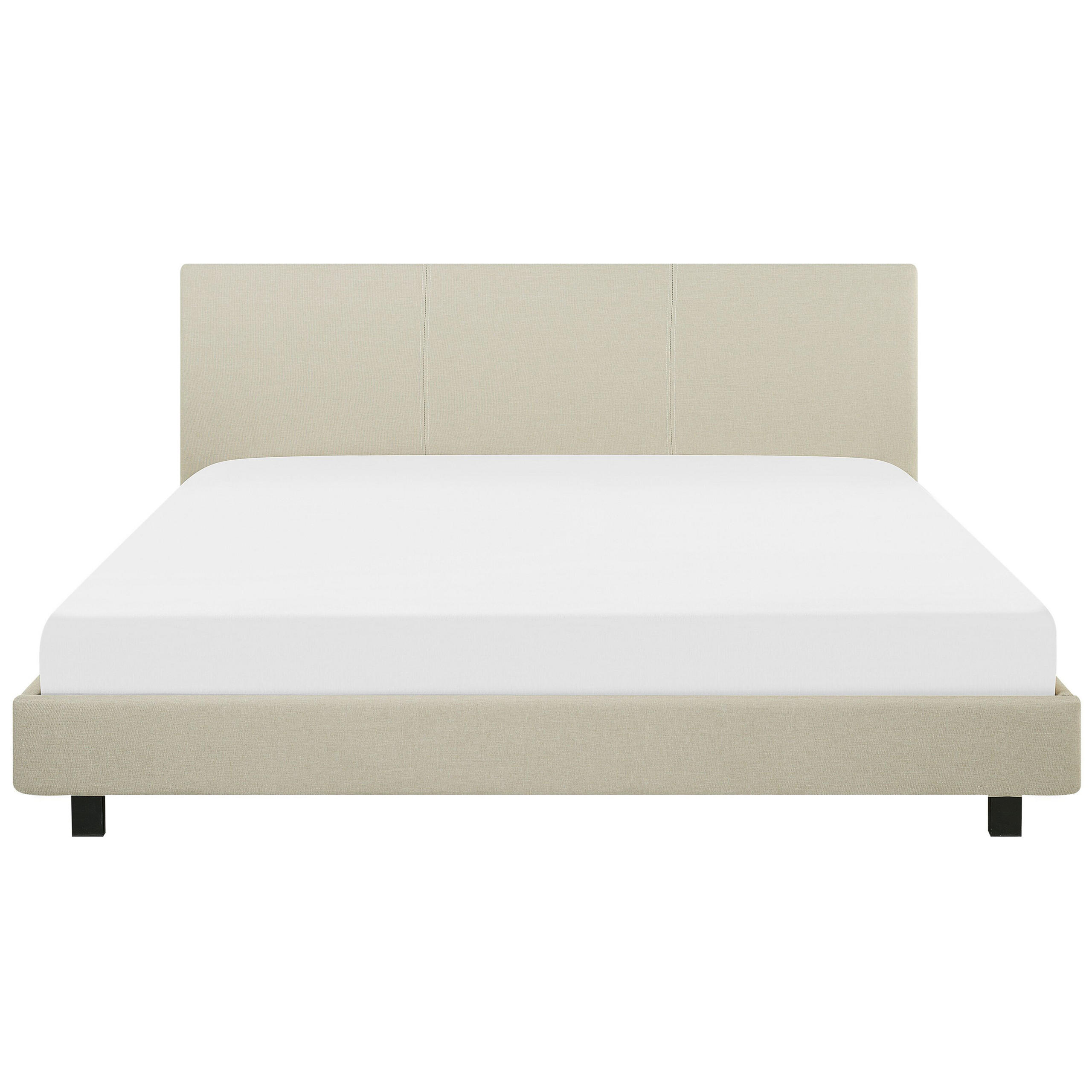 POLSTERBETT 180/200cm Beige Albi - Beige, Textil (180/200cm) - Beliani