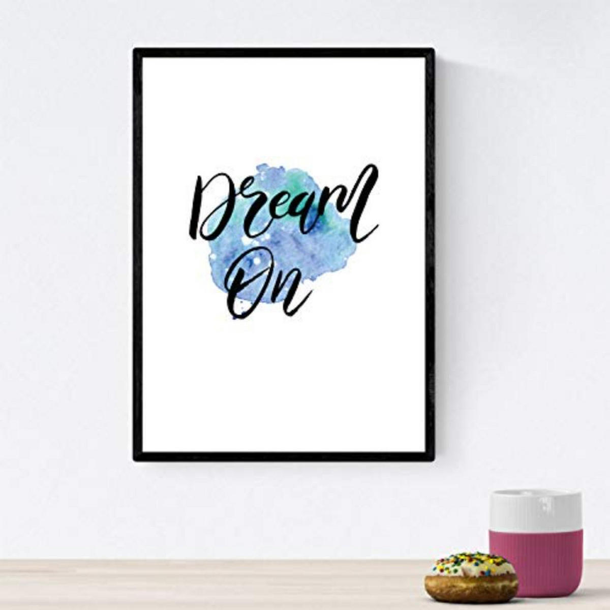 POSTER Set mit 4 glücklich und bunt Love Is In The Air A3 Rahmenlos - Klar, Papier (29.7/3cm) - Nacnic