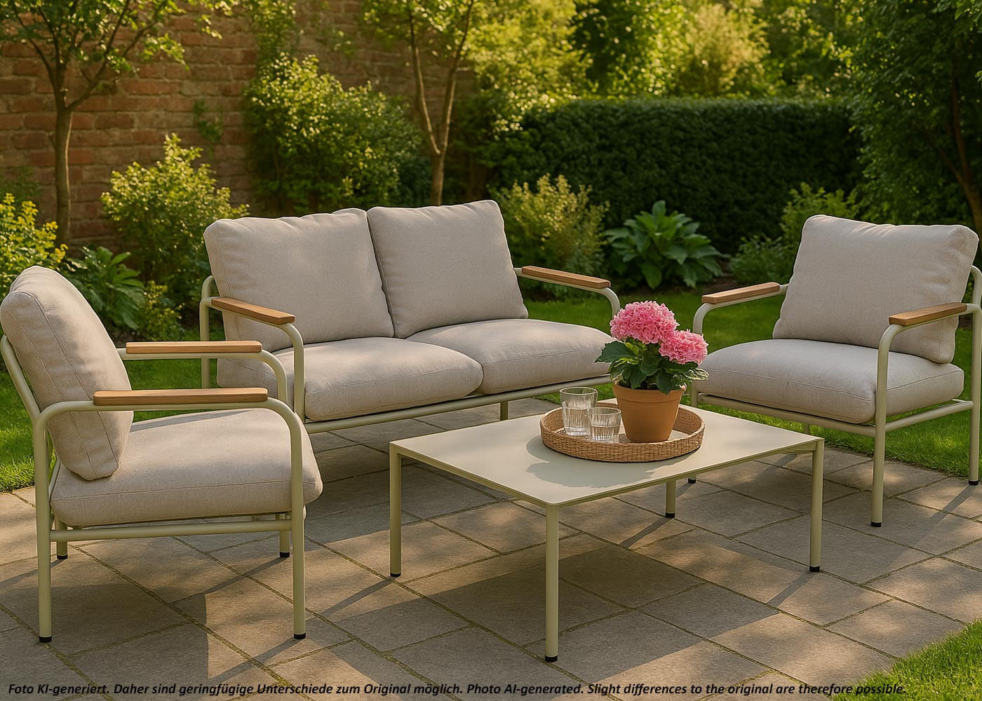 GARTENTISCH Hellgrün - Hellgrün, Metall (65/105/39cm) - MCW