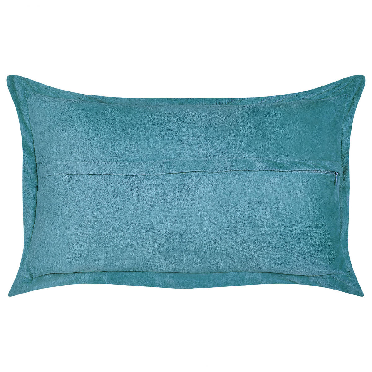 DEKOKISSEN CORD 2er-Set Blaugrün 47/27 cm Zinnia - Türkis, Textil (47/27cm) - Beliani