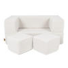 KINDERSOFA, Bearly, Cube, Cremig - Creme, Textil (96/40/50cm) - MeowBaby