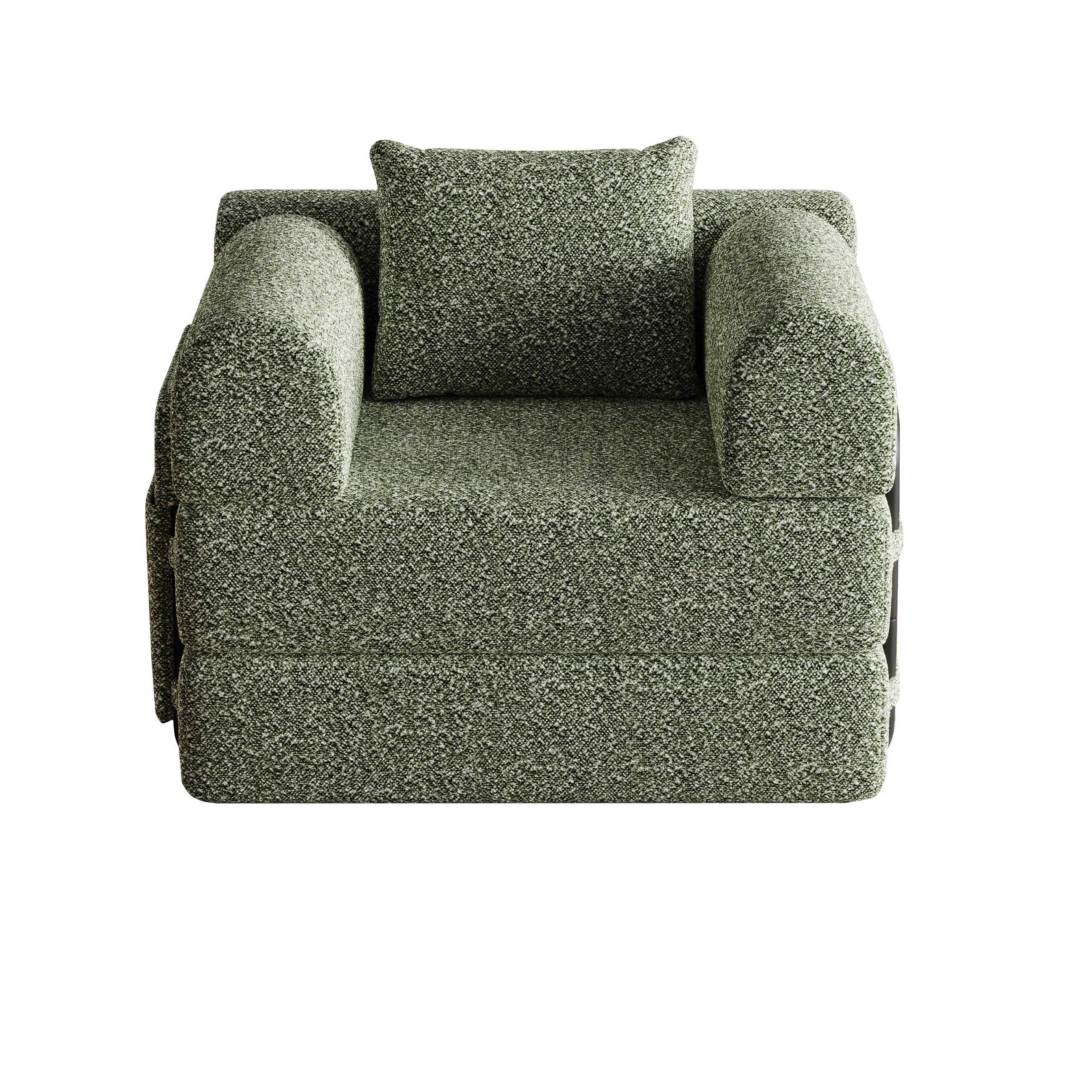 SCHLAFSESSEL 2-in-1 mit Armlehnen-Staufach, DE-42725, Grün - Grün, Textil (94/69.8/91.4cm) - ComfortXL