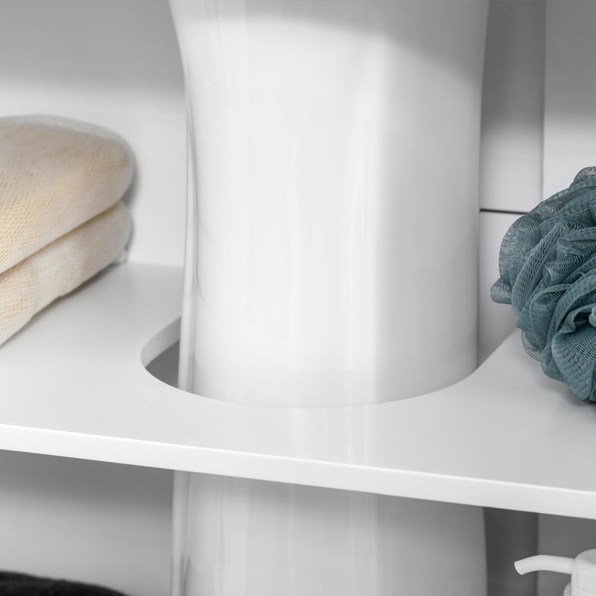 BADEZIMMER Unterschrank für Waschbecken 60/30/60 cm Weiß - Weiß, Kunststoff (60/60/30cm)