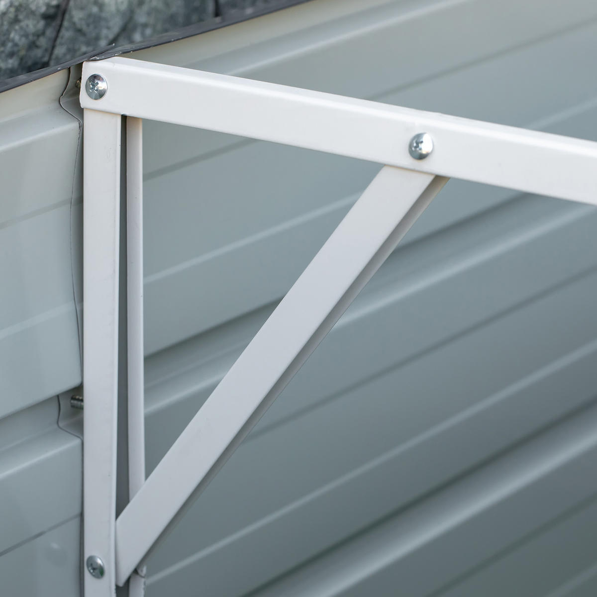 GARTENBEET, Blumenkübel mit Handschuhe, Kohlegrau, 125 x 47 x 40 cm - Grau, Metall (47/40/125cm) - Outsunny