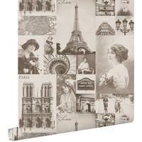 TAPETE Paris Ansicht 53 cm x 10.05 m - Braun, Papier (53/1000cm) - ESTAhome