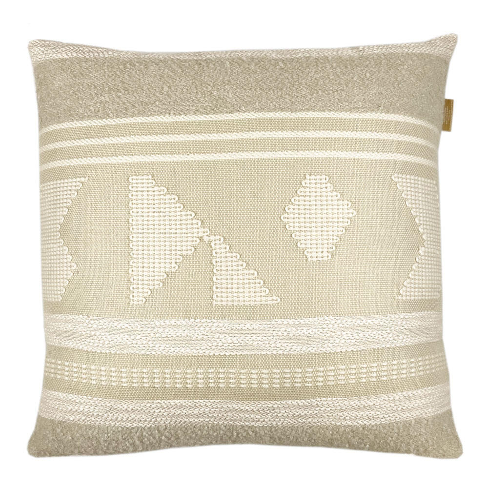 DEKOKISSEN Crafty cremefarbe 50x50 - Weiß, Textil (50/50/12cm) - Malagoon