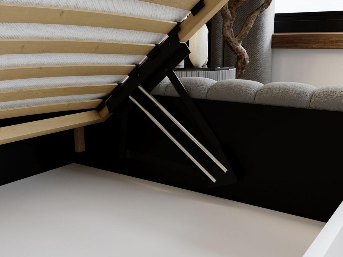 POLSTERBETT Bliss 200x200 Grau - Grau, Textil (200/200cm) - Graingold