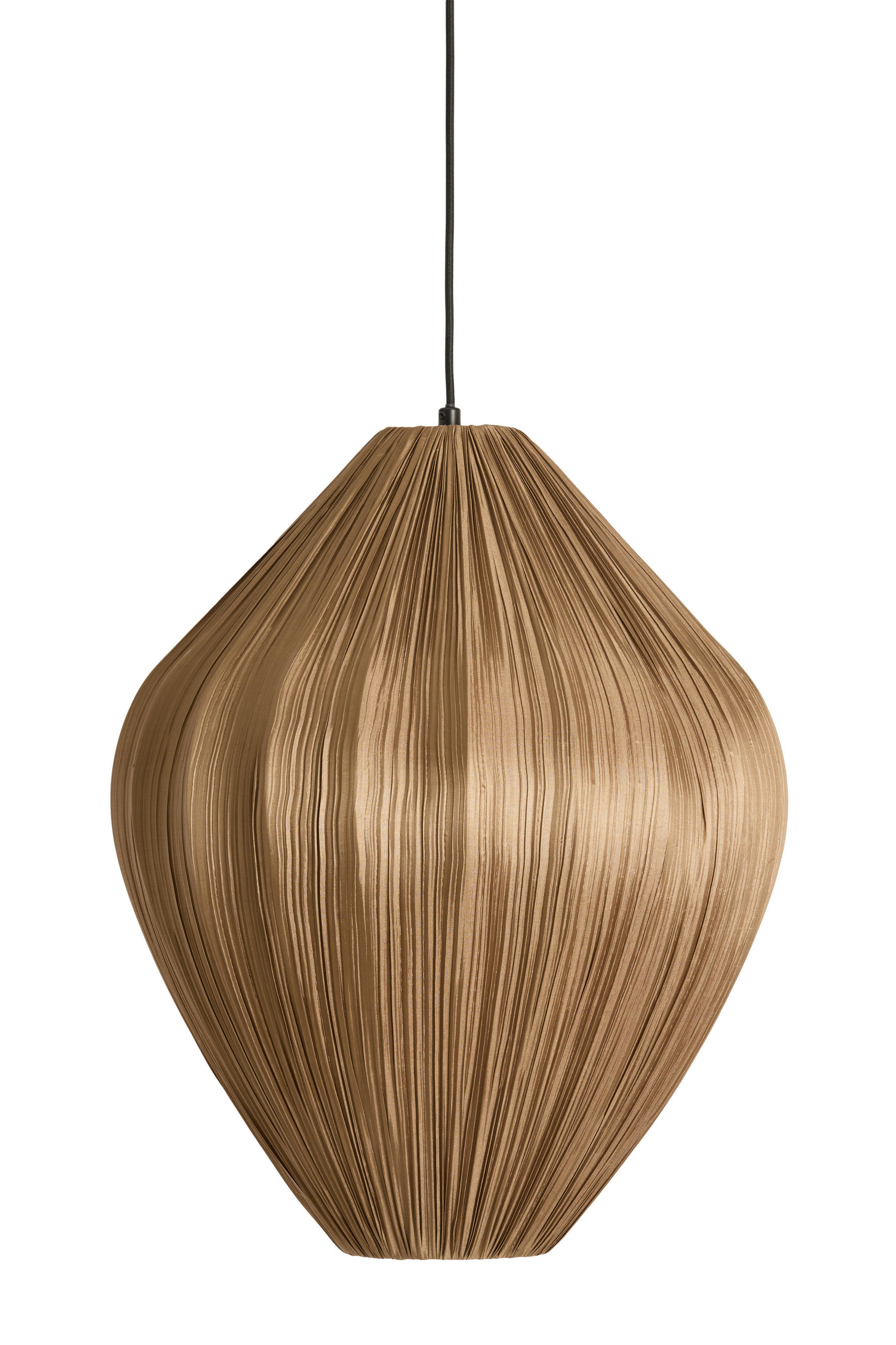 HANGELEUCHTE Verita Bronze 47/47/55 cm - Messingfarben, Textil (47/47/55cm) - Light & Living