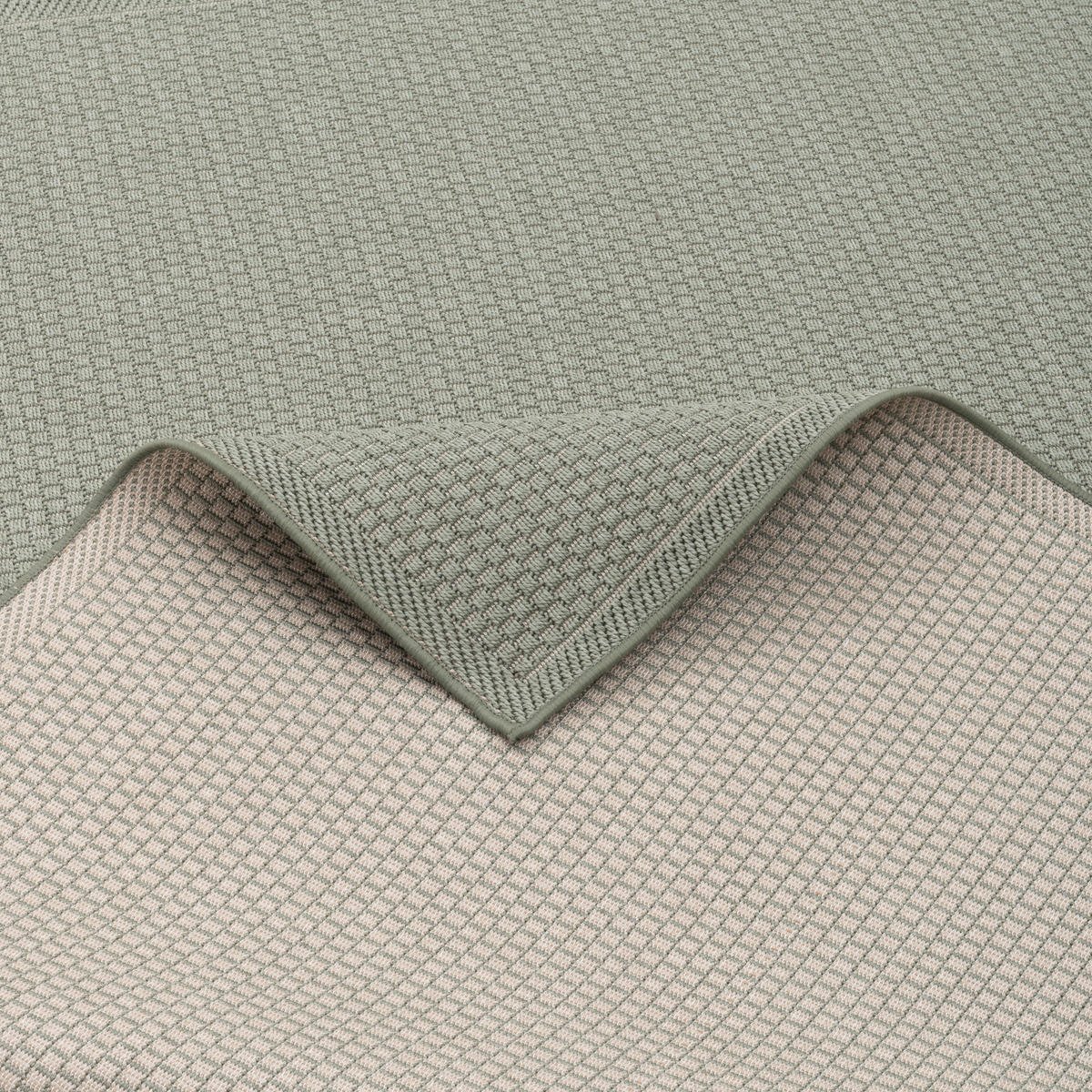 IN & OUTDOOR TEPPICH FLACHGEWEBE MARBELLA UNI - Grün, Textil (80/150cm) - Pergamon