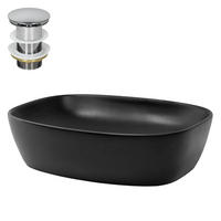 WASCHBECKEN - Schwarz, Keramik (38.5/14/50.5cm) - ML-DESIGN