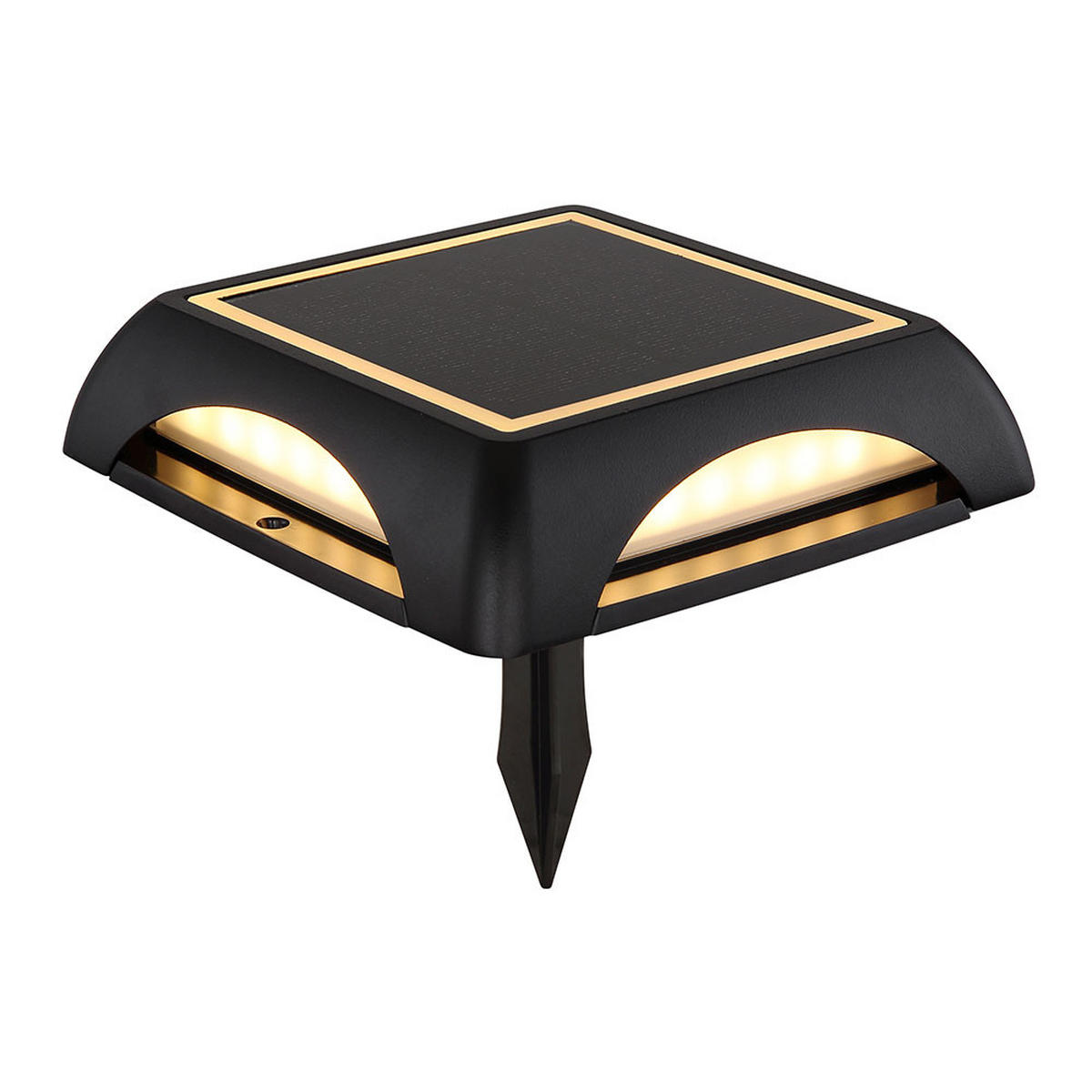 LED AUSSENLEUCHTE Kunststoff Schwarz - Schwarz, Kunststoff (14/14/3.6cm) - Globo Lighting
