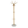 GARDEROBENSTÄNDER - Goldfarben/Weiß, Stein/Metall (36.5/176.5/36.5cm) - Relaxdays