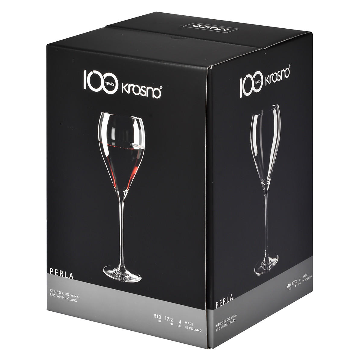 ROTWEINGLÄSER Perla, 4er-Set, 510 ml - Transparent, Glas (0.48L) - Krosno Glass