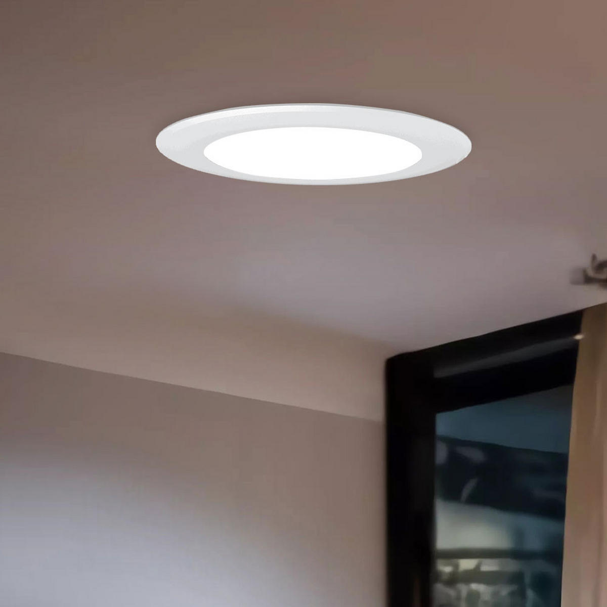 LED DECKENLEUCHTE Einbau Weiß - Weiß, Metall (22.5/1.2/2.5cm)