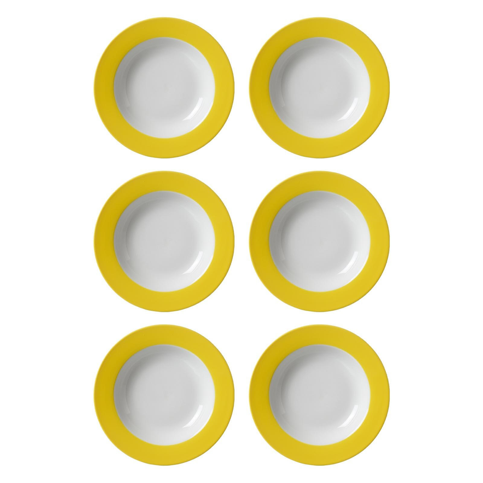 SUPPENTELLER Doppio Gelb ø 22 cm 6er Set - Gelb, Keramik (22cm) - Ritzenhoff Breker