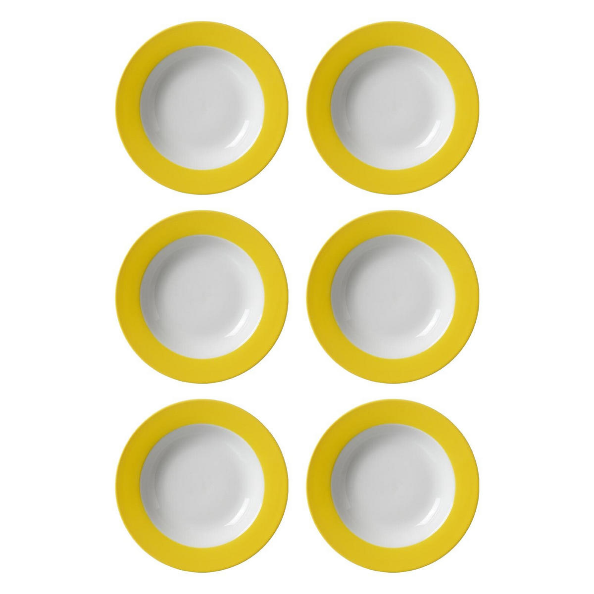 SUPPENTELLER Doppio Gelb ø 22 cm 6er Set - Gelb, Keramik (22cm) - Ritzenhoff Breker