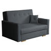 SCHLAFSOFA Viva Sonic II - Dunkelgrau/Schwarz, Holz/Textil (133/85/100cm) - MIRJAN24