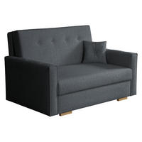 SCHLAFSOFA Viva Sonic II - Dunkelgrau/Schwarz, Holz/Textil (133/85/100cm) - MIRJAN24