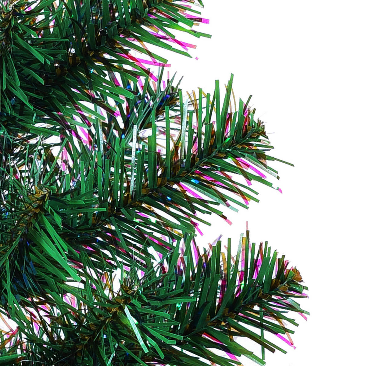 WEIHNACHTSBAUM Künstlicher Vorbeleuchteter Haltbar 120/120/240 cm Grün PVC - Schwarz, Kunststoff (240cm) - vidaXL