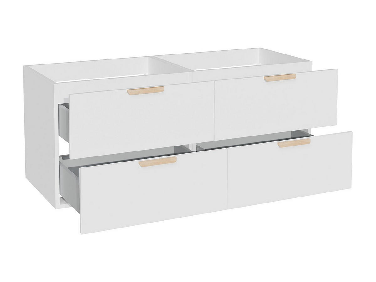 WASCHBECKENUNTERSCHRANK - 120 cm x 46 cm - holz - weiß Avoreli - Weiß, Holz (120/50/46cm) - Vente-Unique