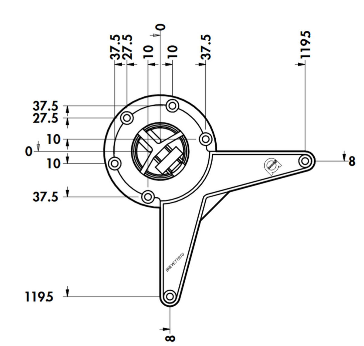 TISCHBEIN Studio 79,5-97,5cm Stützfuß Edelstahloptik höhenverstellbar 150 kg - Edelstahlfarben, Metall (5/79.5/97.5cm)