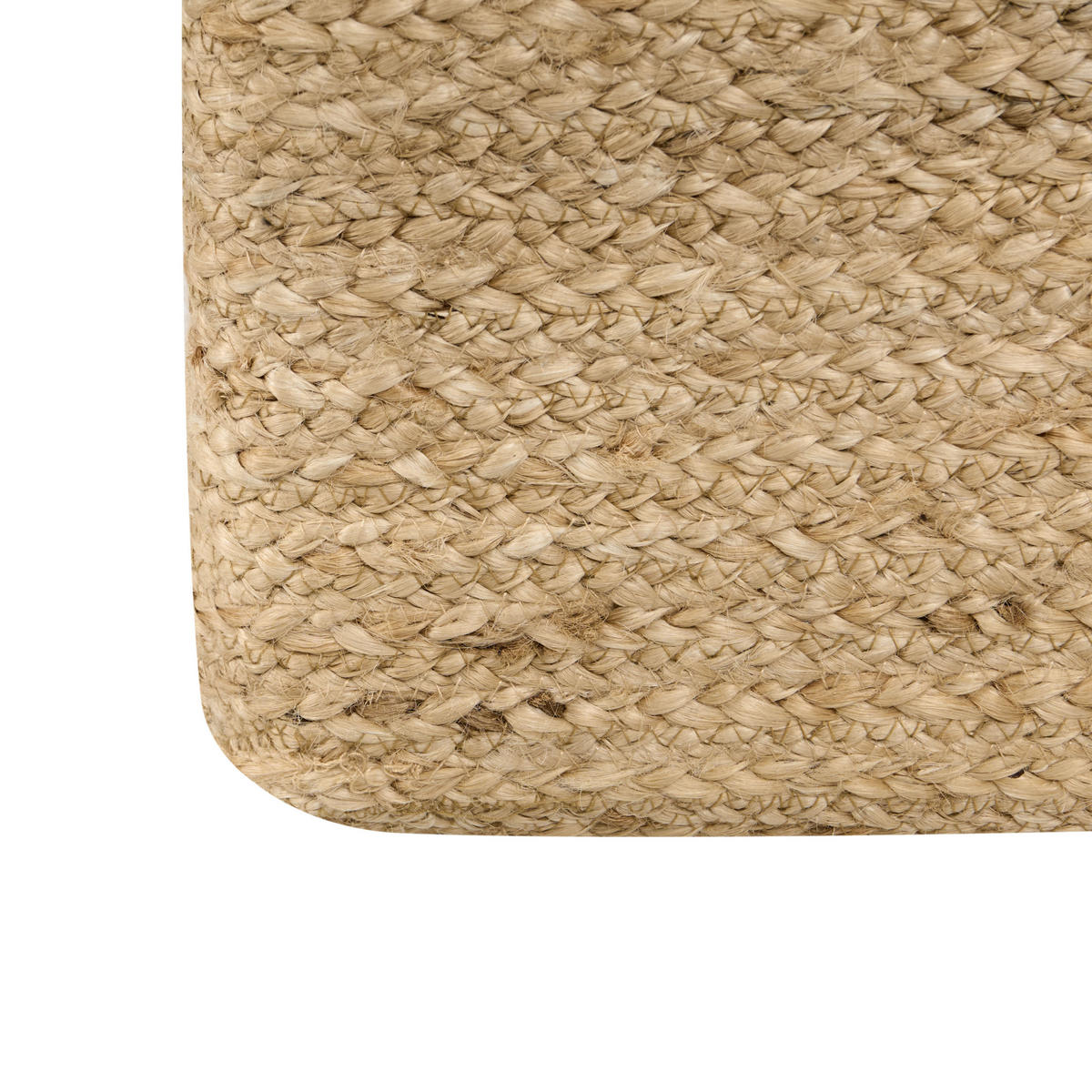 PUF Juta Přírodní Dhadar - přírodní, textil (45/30/45cm) - Beliani