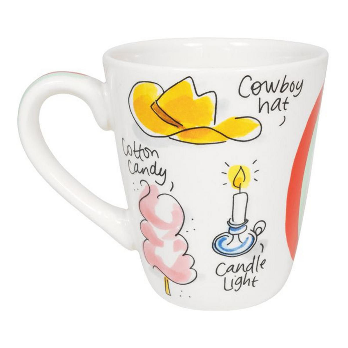 BECHER Liebesbrief C in Bunt - 350 ml - Multicolor, Keramik (0.35L) - Blond Amsterdam