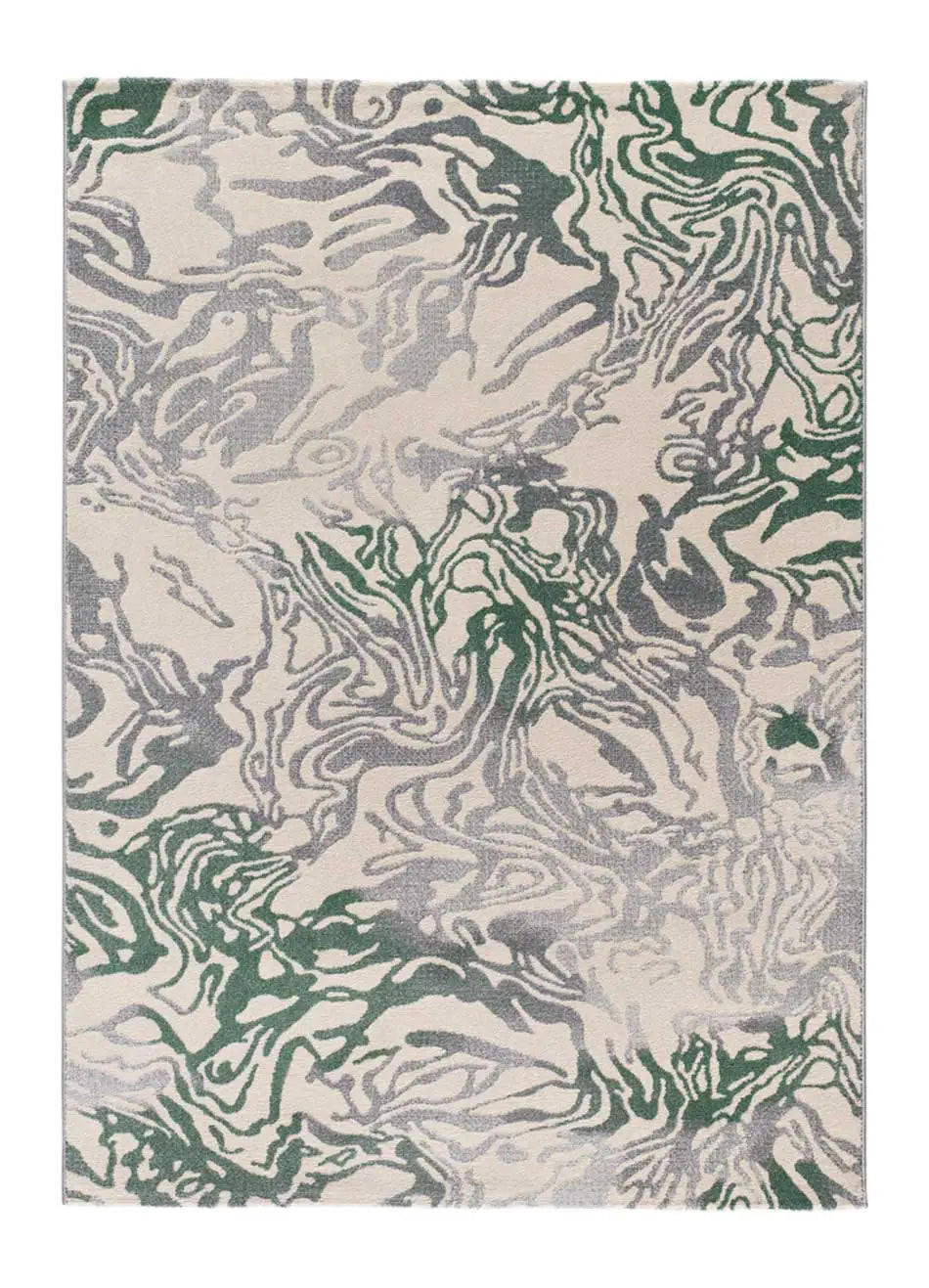 Atticgo Kurzflorteppich Grün, Grau 80x150 cm