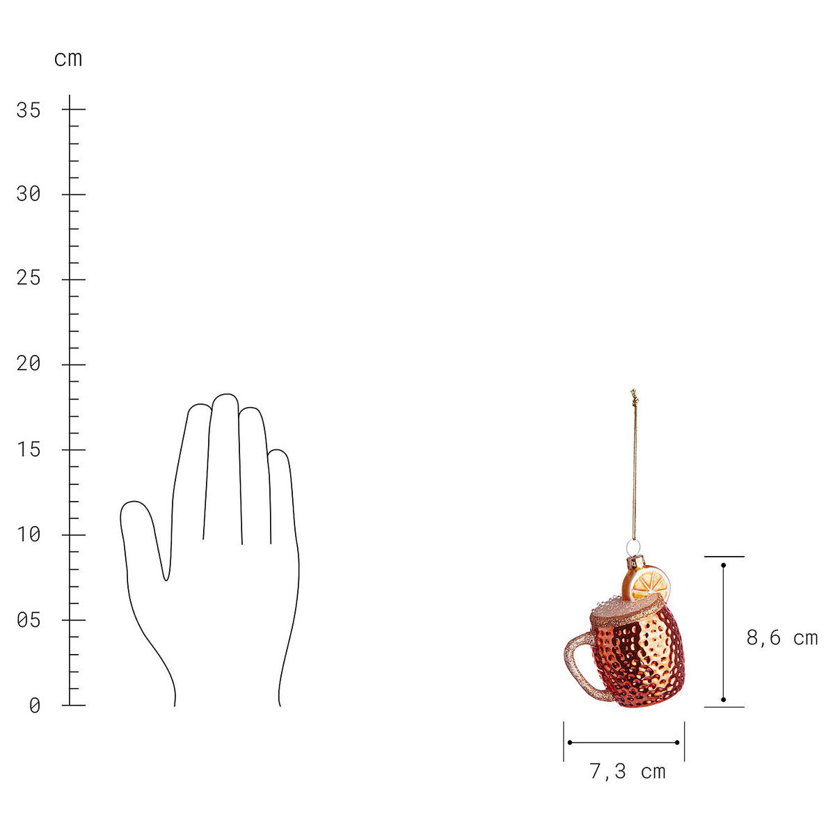 BAUMANHÄNGER Hang On Moscow Mule - Bronzefarben, Glas (9/0.5/7cm) - Butlers