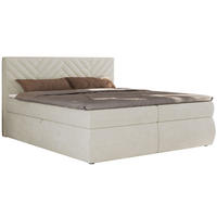 BOXBETT AVERTA 180/200 - Creme Schenille glatt - H4 - Creme, Textil (180/200cm) - MKS