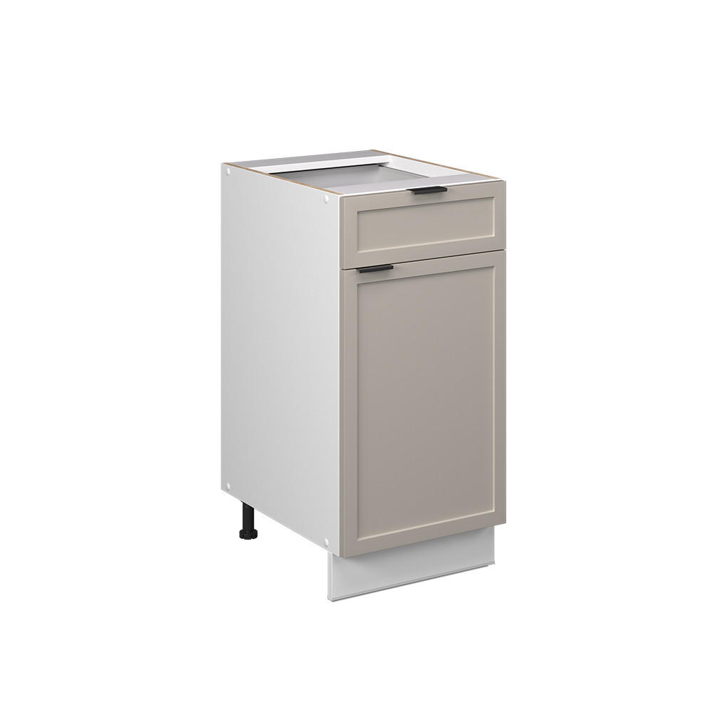 KÜCHENUNTERSCHRANK Fame-Line GrauBeige 40 cm ohne AP - Greige/Weiß, Holzwerkstoff (40/82/51.6cm) - Vicco