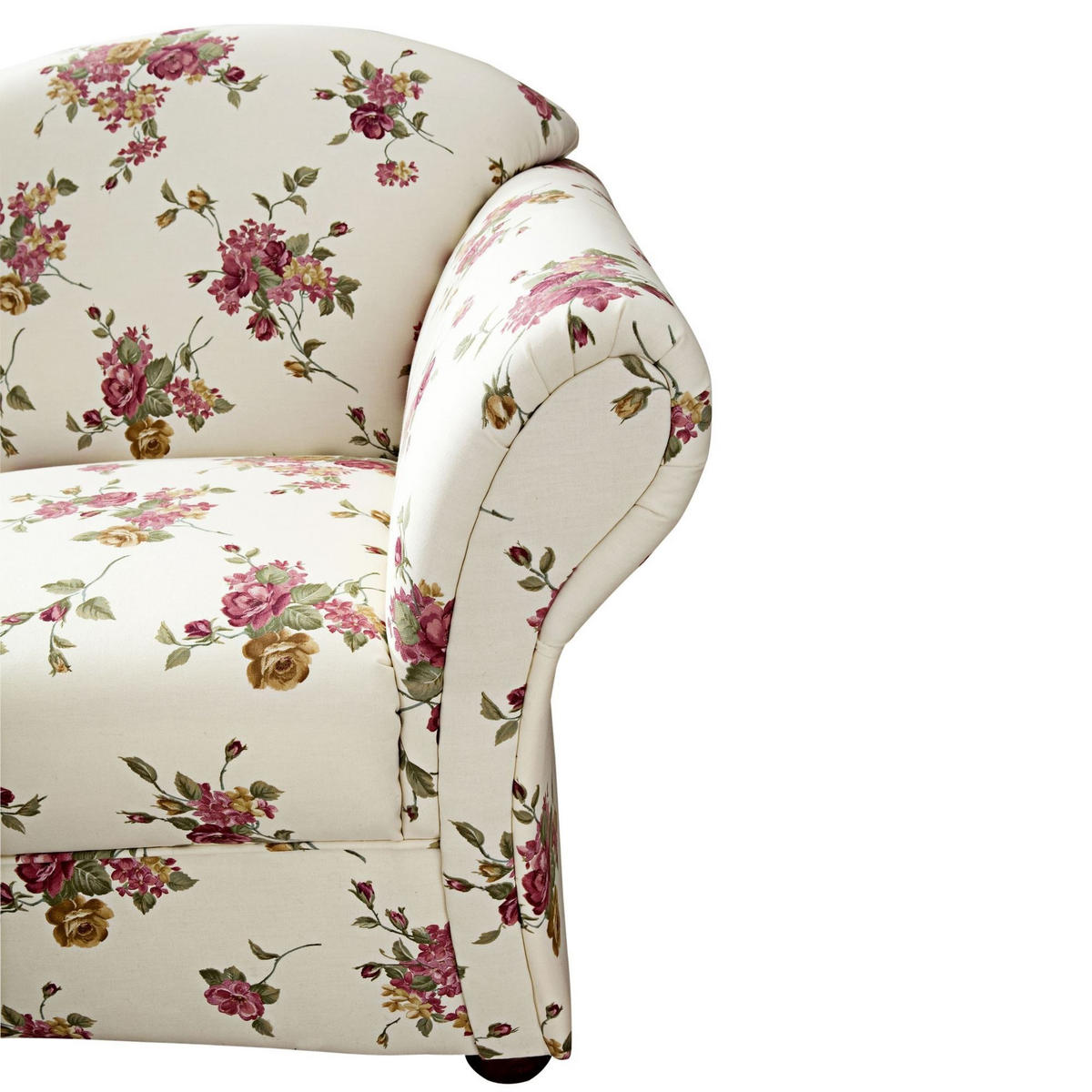 SOFA 2-Sitzer Kama Bezug Flachgewebe Buche nussbaum dunkel / beige - Weiß, Kunststoff (151/85/81cm) - 58aufmkessel