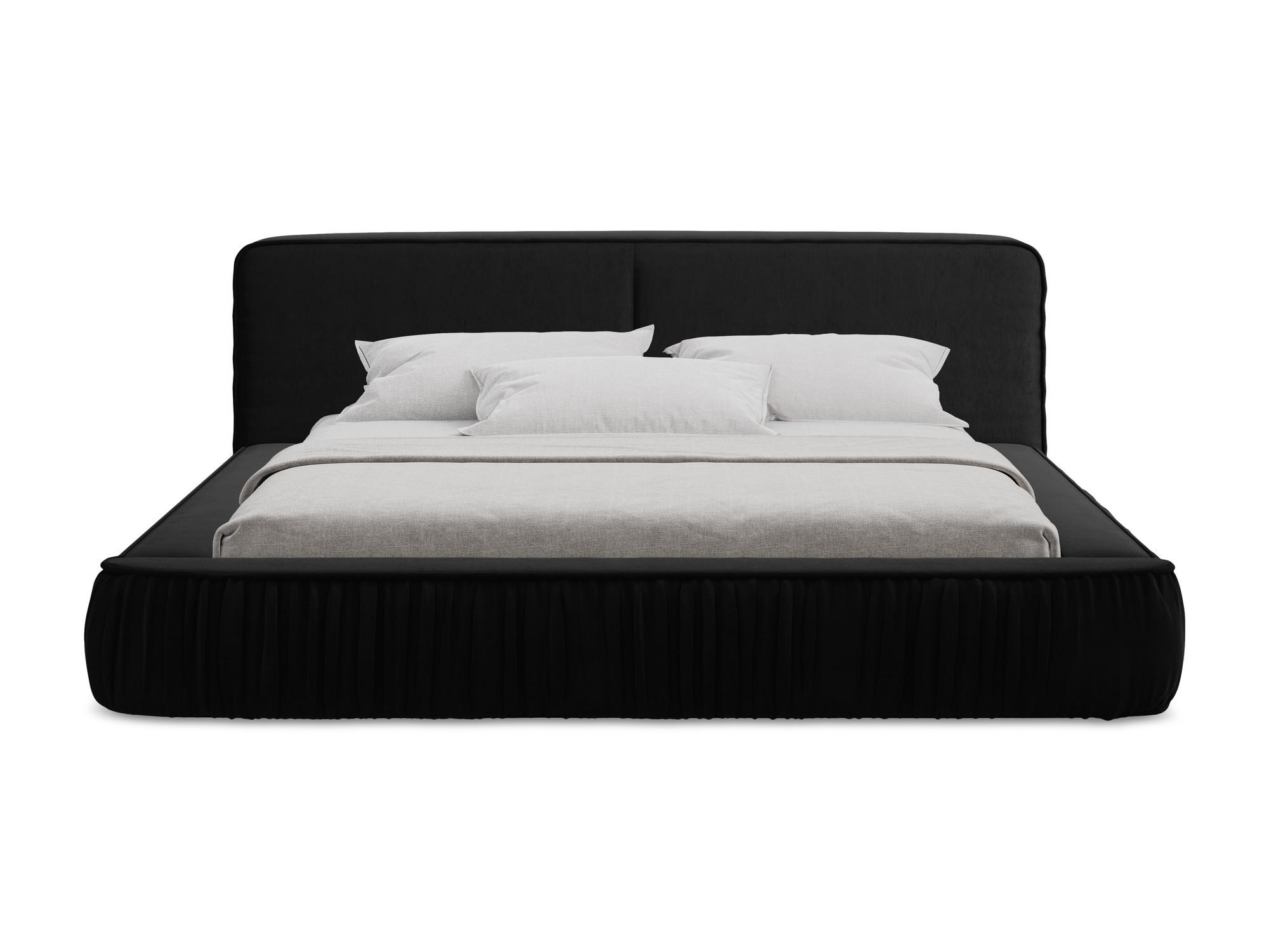 POLSTERBETT mit Bettkasten und Lattenrost 198x238 Schwarz - Schwarz, Kunststoff/Textil (160/200cm) - Makamii