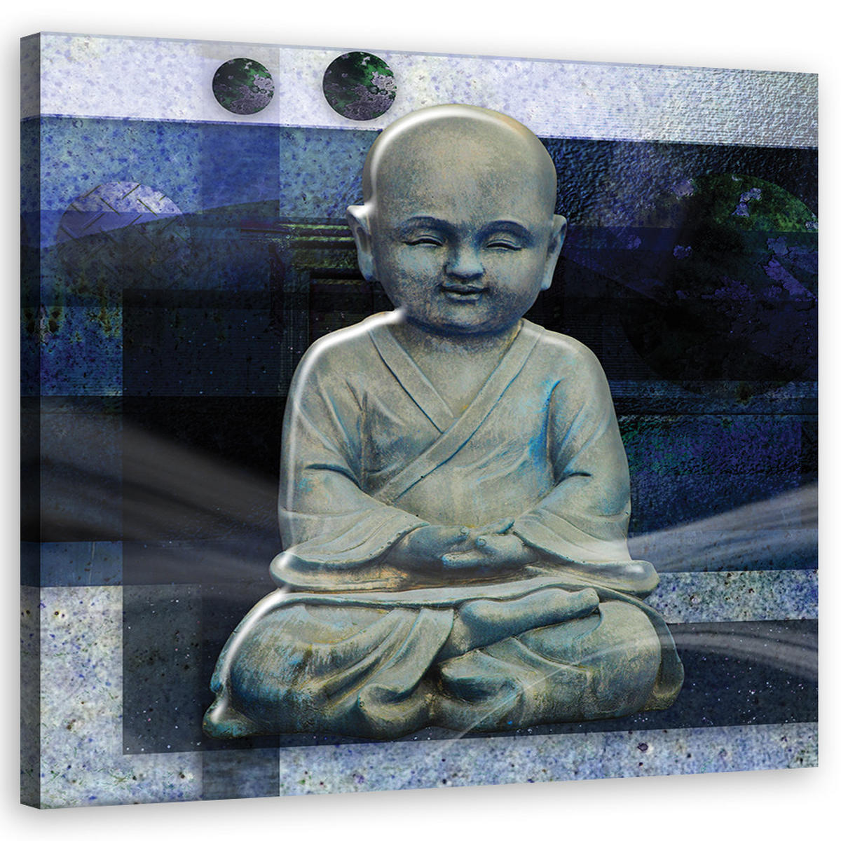 LEINWANDBILD, Religiös - blau - Blau, Textil (30/30cm) - Feeby
