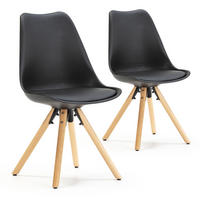 STUHL 2er-Set Jeff Schwarz - Schwarz, Holz/Kunststoff (49/84/54cm) - VS Venta-stock