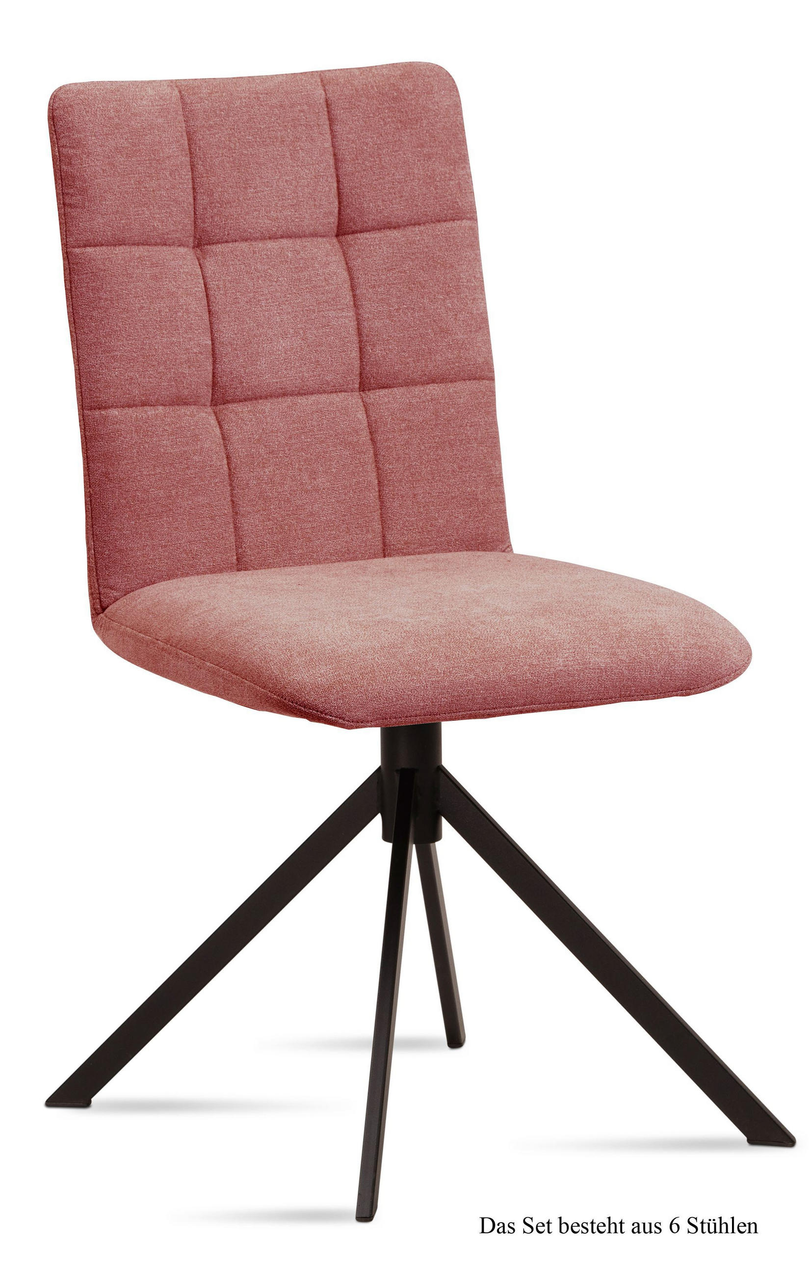 ESSZIMMERSTUHL (6er-Set) Drucy 47x91x60 Schwarz/Rosewood - Dunkelrosa/Schwarz, Kunststoff (60/91/47cm) - 58aufmkessel