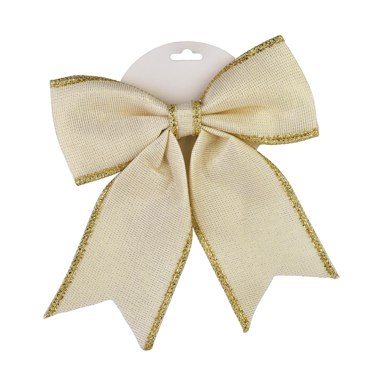 SCHLEIFE Santa Lila Beige 24x24x26 cm Kunststoff - Beige, Kunststoff (24/26/24cm) - Mondex