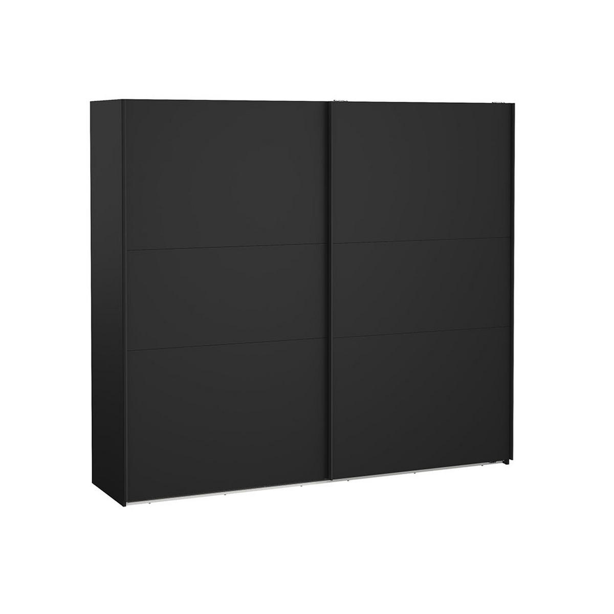 SCHIEBETÜRENSCHRANK, Como, Schwarz, Holzwerkstoff, 244 x 67 x 221 cm - Schwarz, Holzwerkstoff (244/221/67cm) - ebuy24