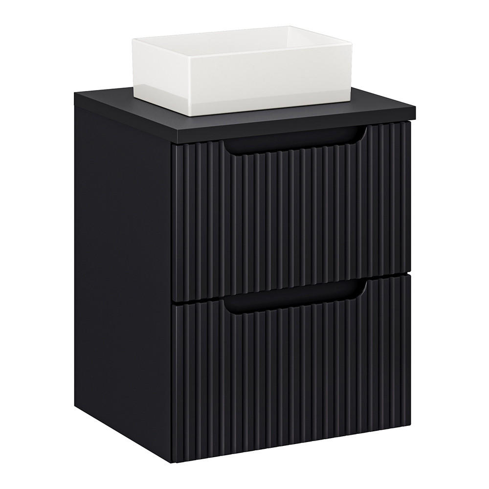 WASCHTISCH Newport-56 - Schwarz, Holzwerkstoff (50/71/40cm) - Lomado