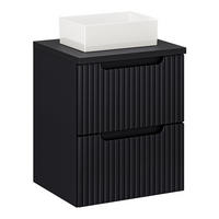 WASCHTISCH Newport-56 - Schwarz, Holzwerkstoff (50/71/40cm) - Lomado