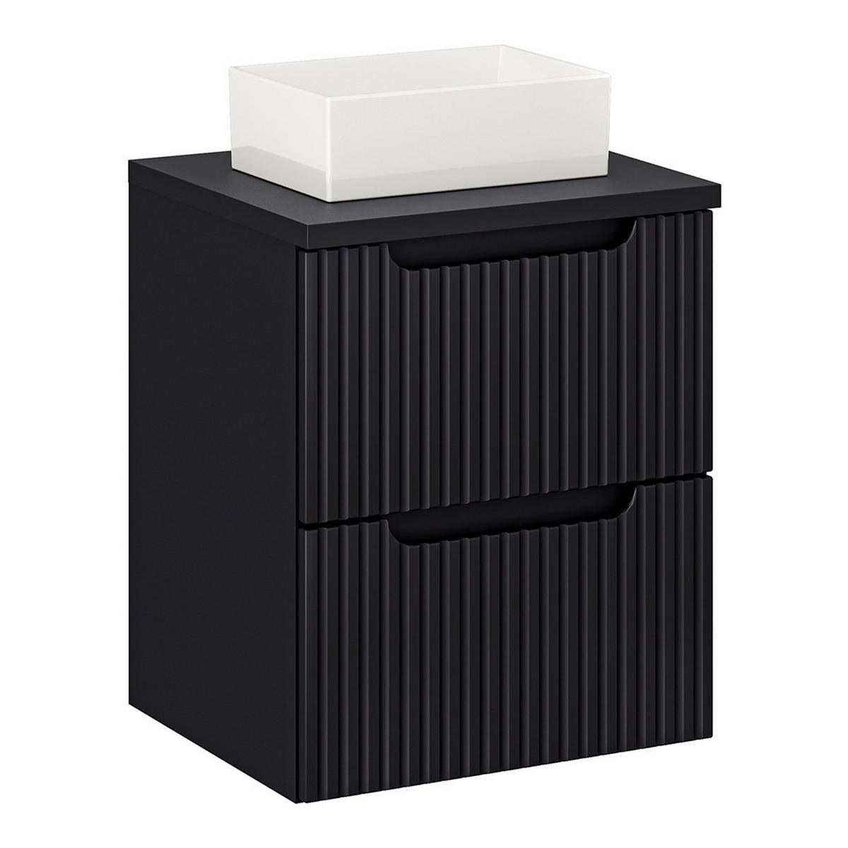 WASCHTISCH Newport-56 - Schwarz, Holzwerkstoff (50/71/40cm) - Lomado