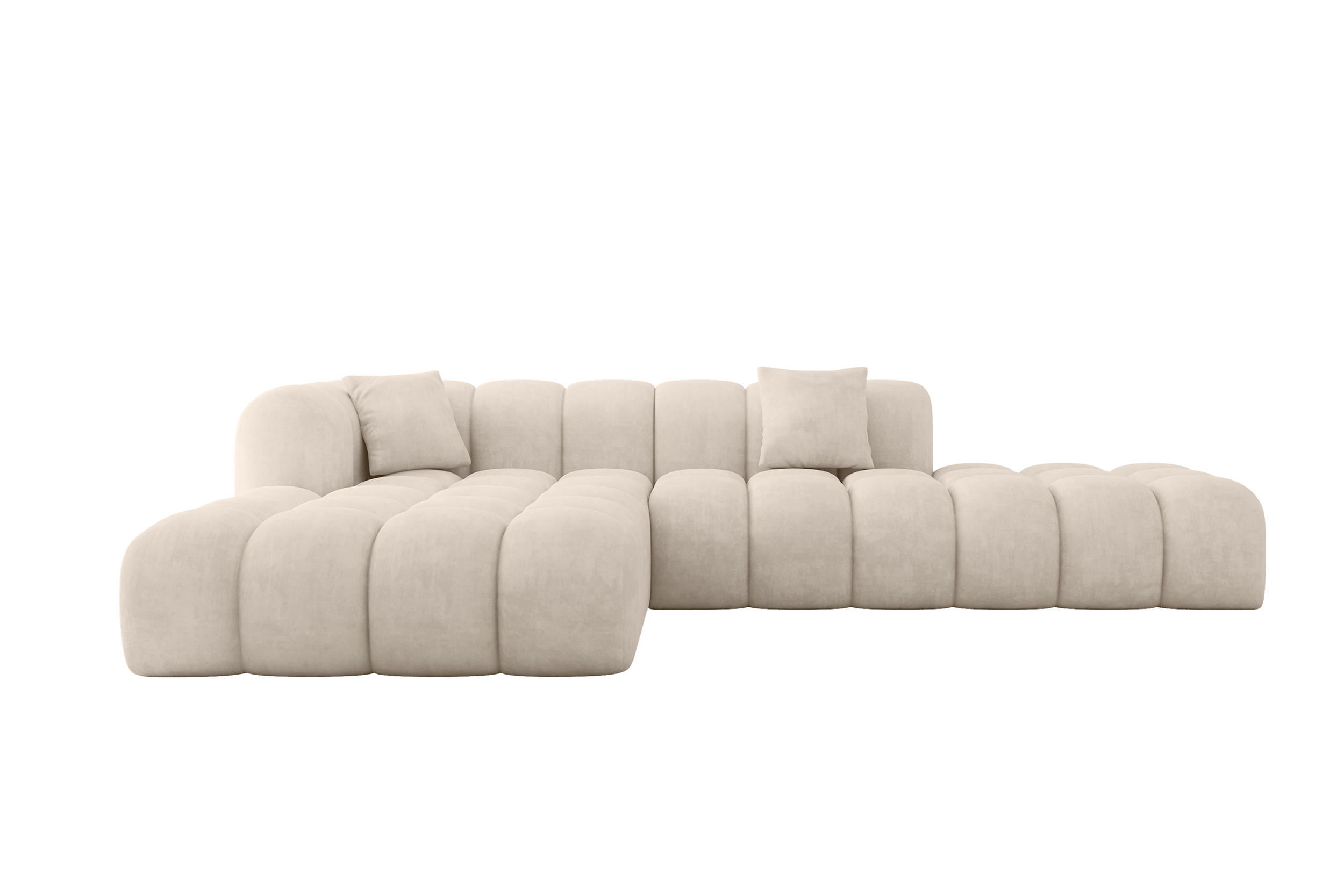 ECKSOFA Ottomane Links OLEA-L2 - 289x176x71 cm Taupe - Taupe/Schwarz, Holzwerkstoff/Kunststoff (289/176cm) - ALTDECOR