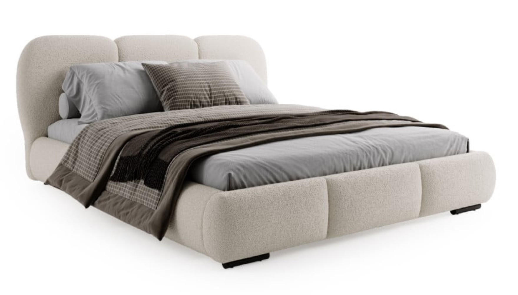 BETT Hellbeige ROZA Gepolstert Mit Bettkasten 140x200 cm - Beige, Textil (140/200cm) - Sepro Meble