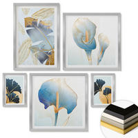 WANDBILDER 5er Set - 50x50 cm & 20x30 cm & 40x60 cm Silberner Rahmen - Zitronenweinporträt Kahlo - Silberfarben, Kunststoff (40/60cm) - ArtPrintCave