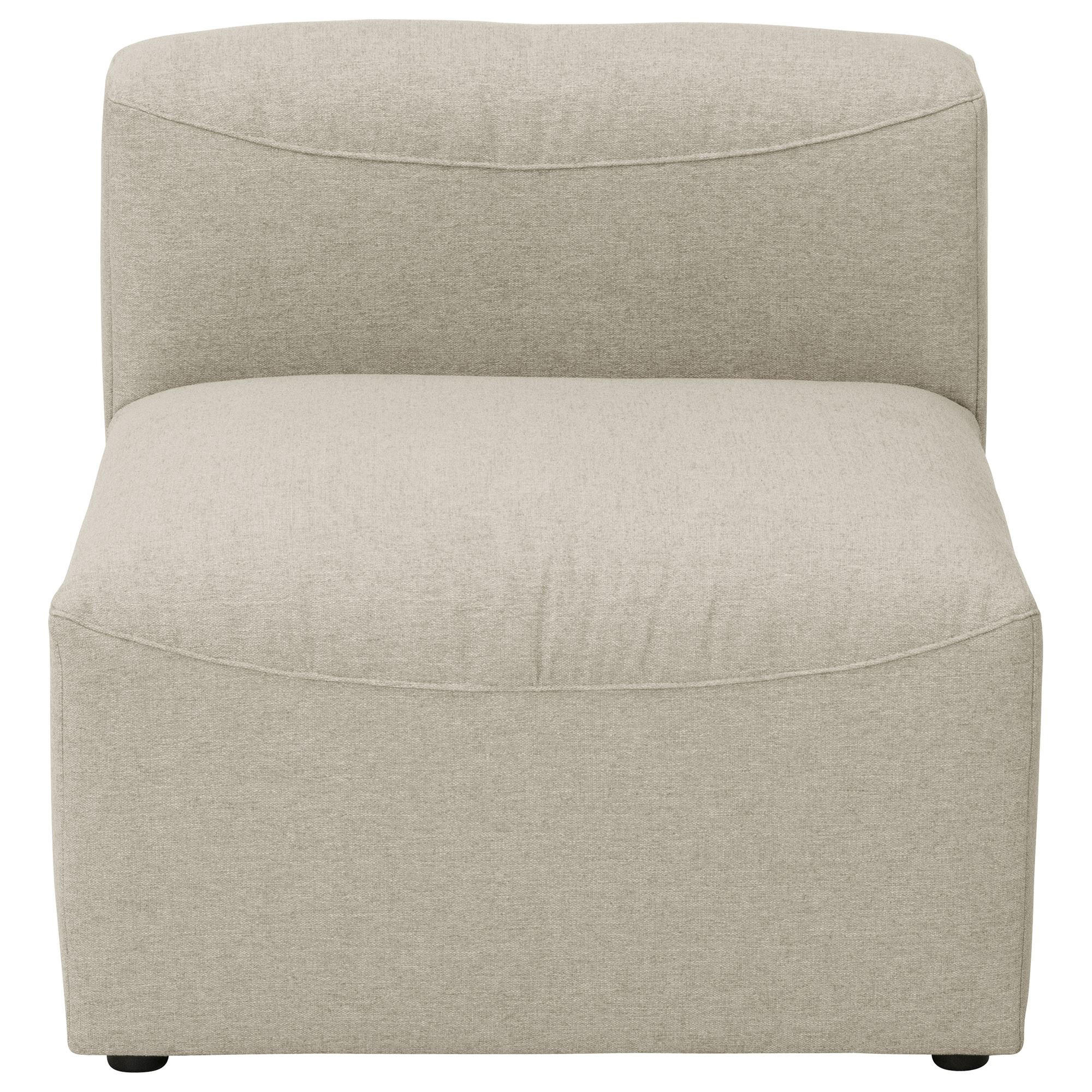 SOFA Element ohne Armlehne Kattrina Flachgewebe creme - Creme, Kunststoff (75/73/100cm) - 58aufmkessel