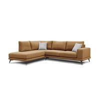 ECKSOFA MEDIOLANE 5-Sitzer, orange - Orange, Holzwerkstoff/Textil (219/282cm) - Courtois Laville