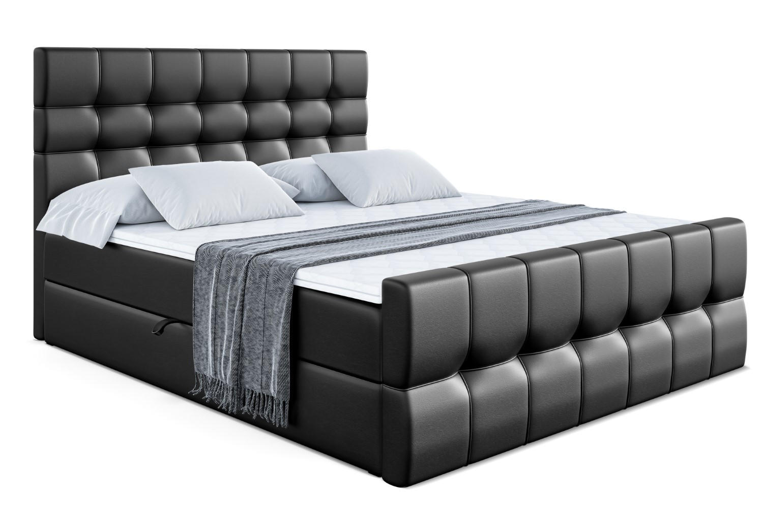 BOXBETT BERO-Z - 140 x 200 - H4 - Schwarz Hochglanz - Schwarz, Holzwerkstoff (140/200cm) - ALTDECOR