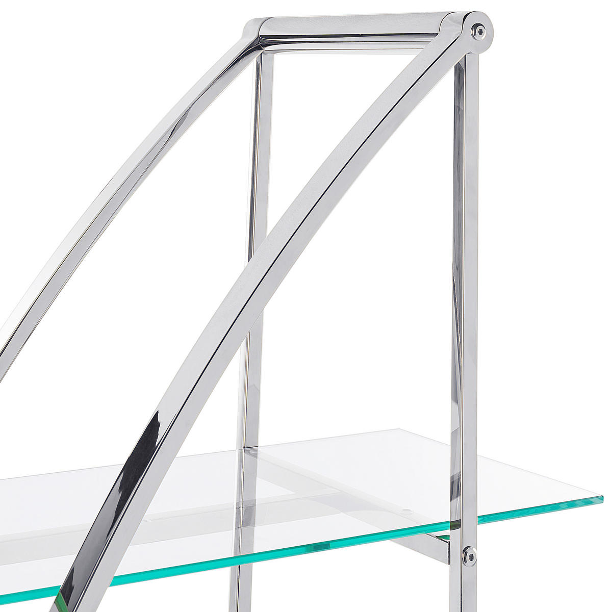 RAFT cu 4 niveluri metal 175 cm argintiu Hollow - argintiu, metal (120/175/34cm) - Beliani