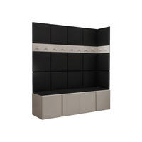 GARDEROBEN-SET Orion II - Kaschmir/Schwarz, Holzwerkstoff/Kunststoff (168/186/46cm) - MIRJAN24